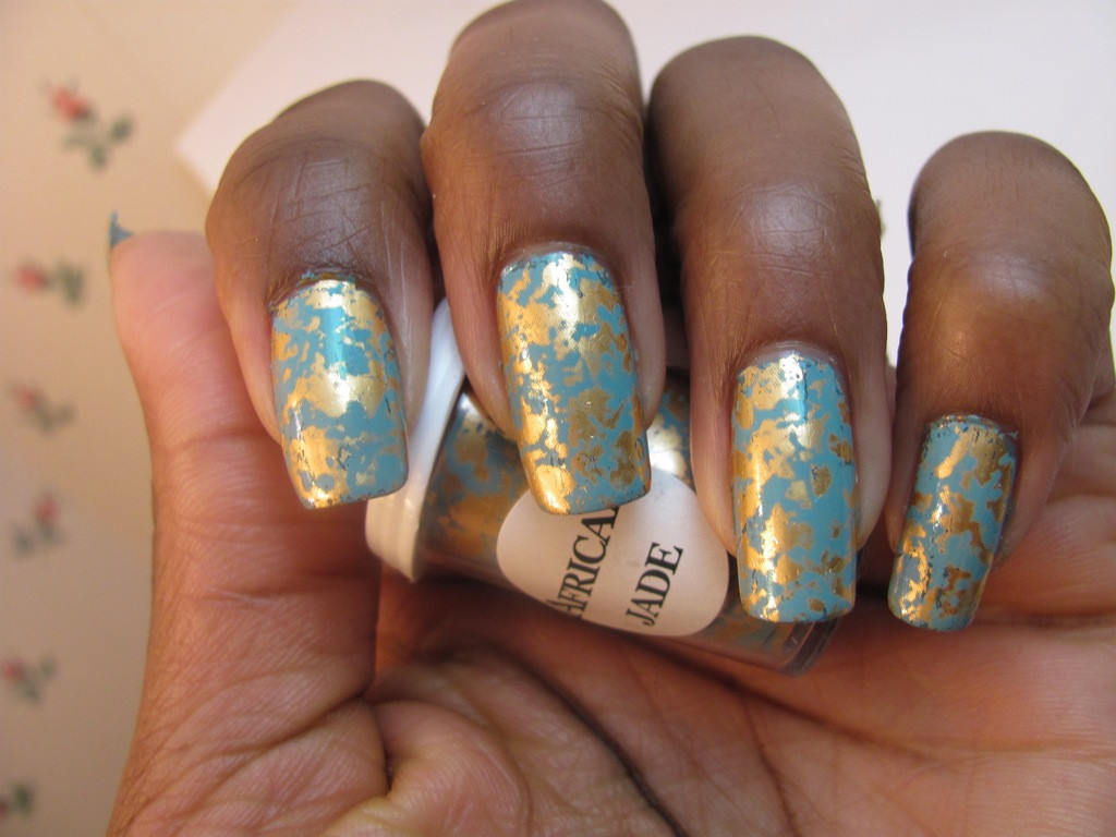 African Nail Designs
 ANOTHER Bottle of Polish Nail Foils African Jade