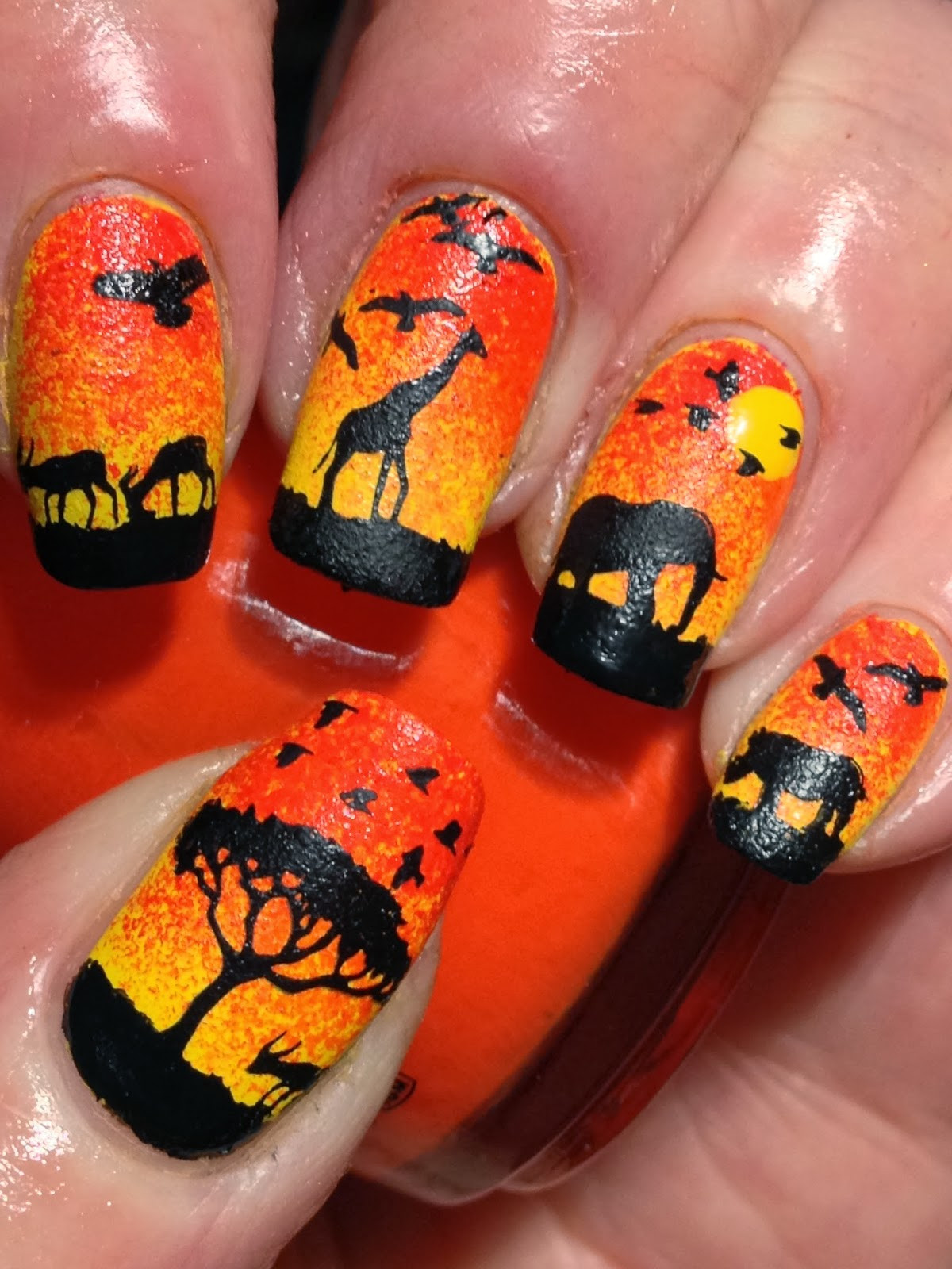 African Nail Designs
 Canadian Nail Fanatic Out of Africa