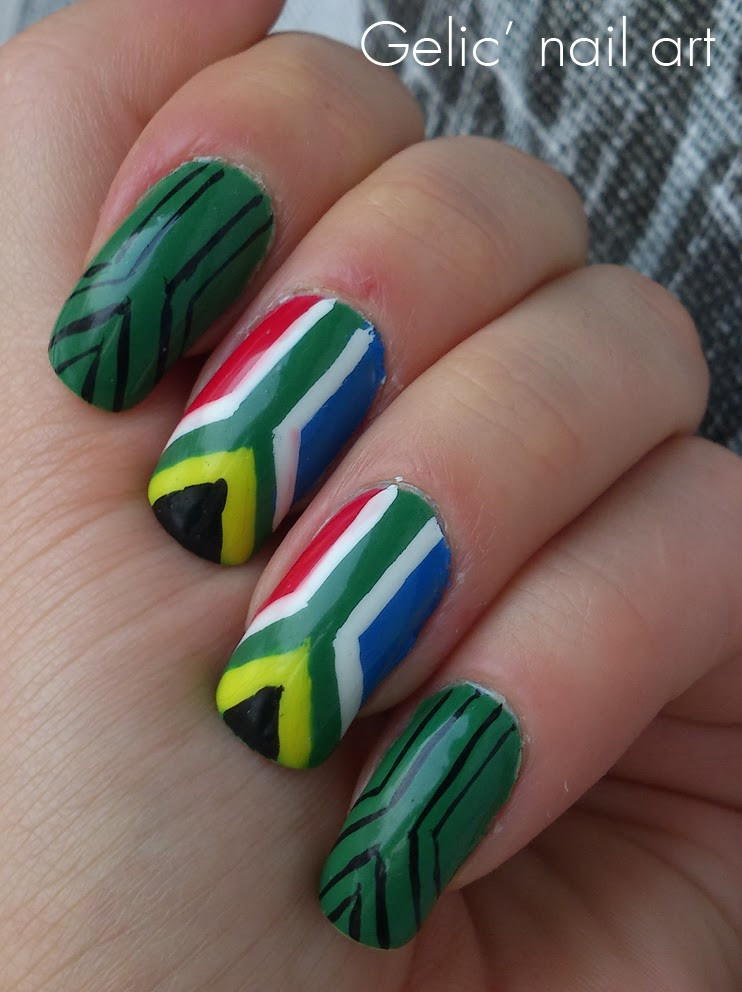 African Nail Designs
 Gelic nail art South African tribal nail art