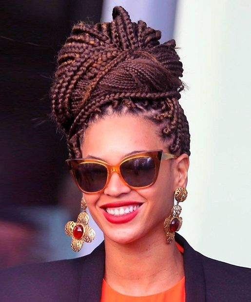 African Updo Hairstyles
 Time to Write Stylish Box Braid Updo for African American