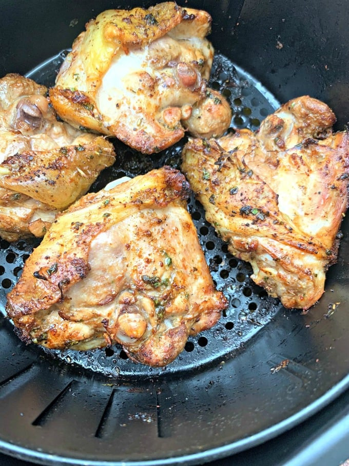Air Fryer Chicken Thighs
 Keto Low Carb Air Fryer Cilantro Lime Marinated Chicken Thighs