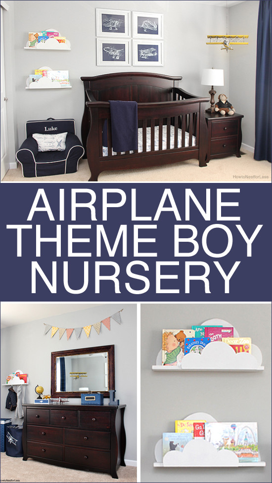 Airplane Baby Decor
 Airplane Themed Boy Bedroom How to Nest for Less™