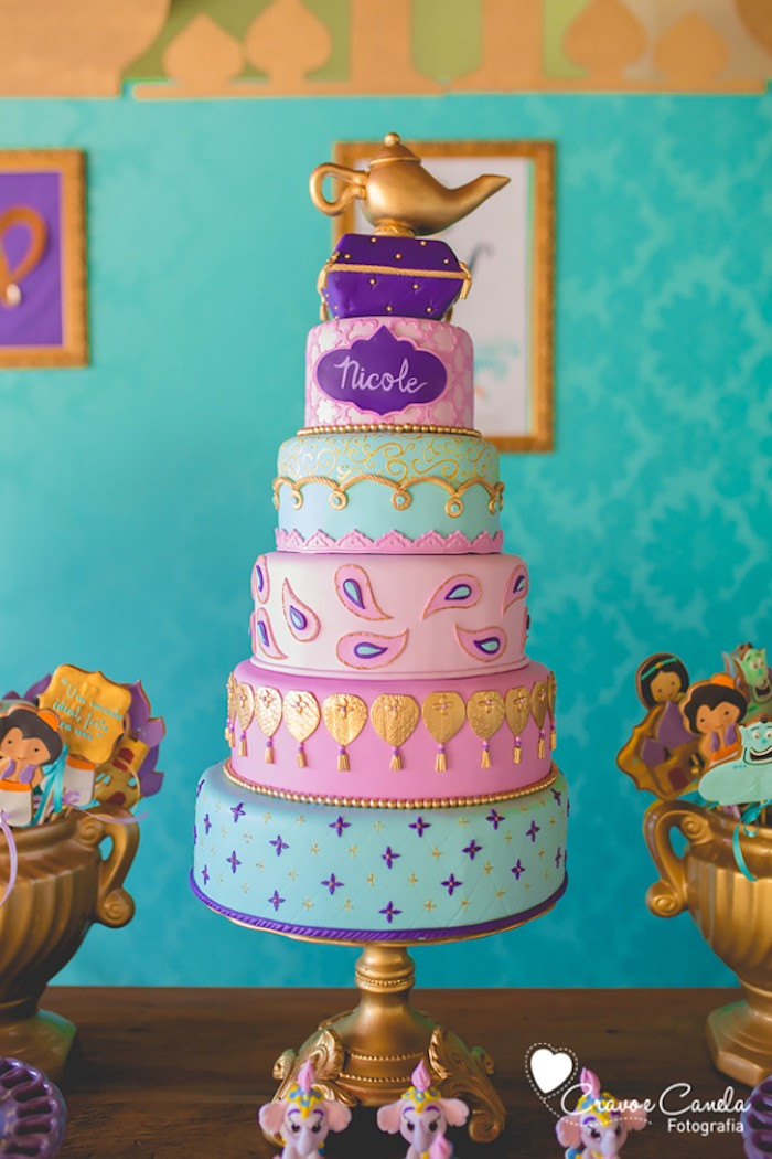 Aladdin Birthday Party
 Kara s Party Ideas Colorful Princess Jasmine Birthday
