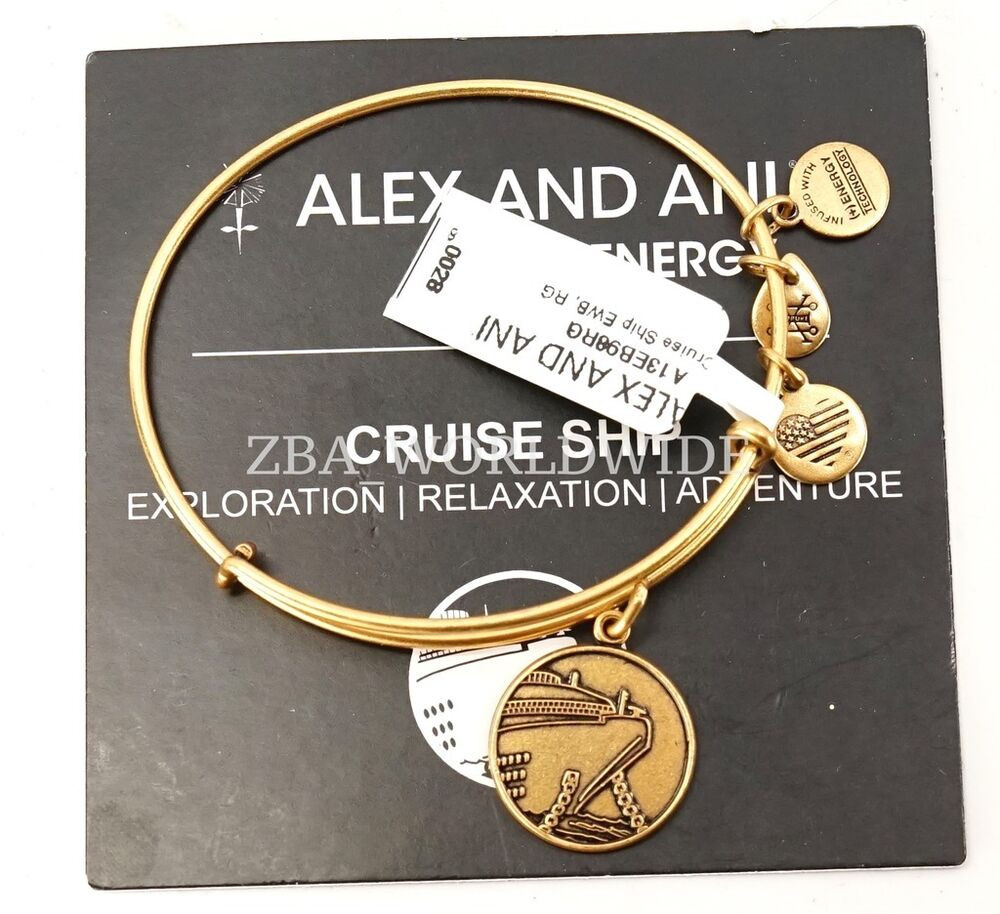 Alex And Ani Charm Bracelets
 NEW Alex and Ani Cruise Ship Gold Charm Bracelet Bangle