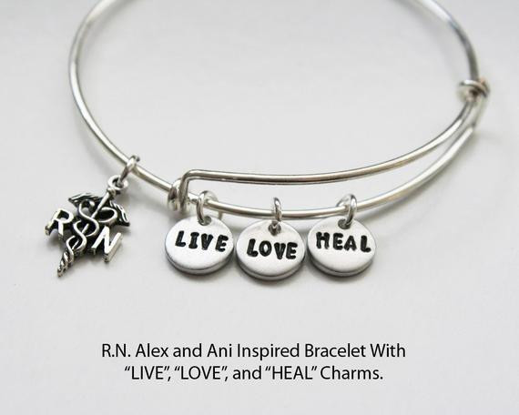 Alex And Ani Nurse Bracelet
 Alex and Ani Inspired Bracelet RN Bracelet by