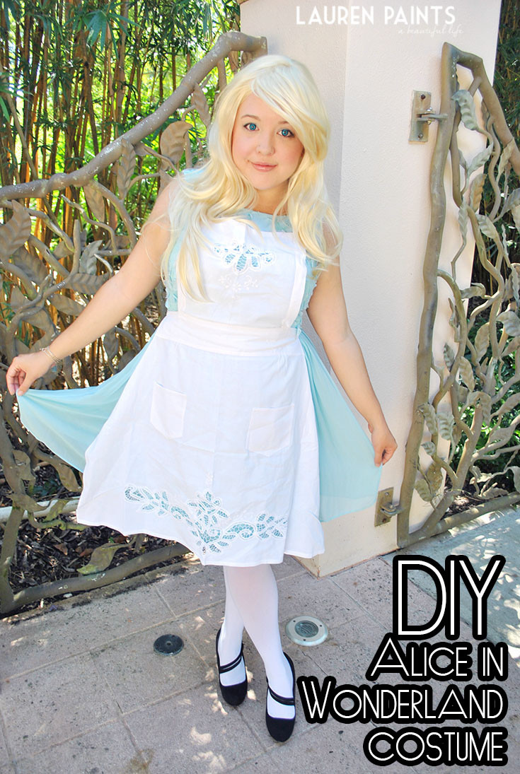 Alice And Wonderland DIY Costume
 DIY Alice in Wonderland Halloween Costume Lauren Paints