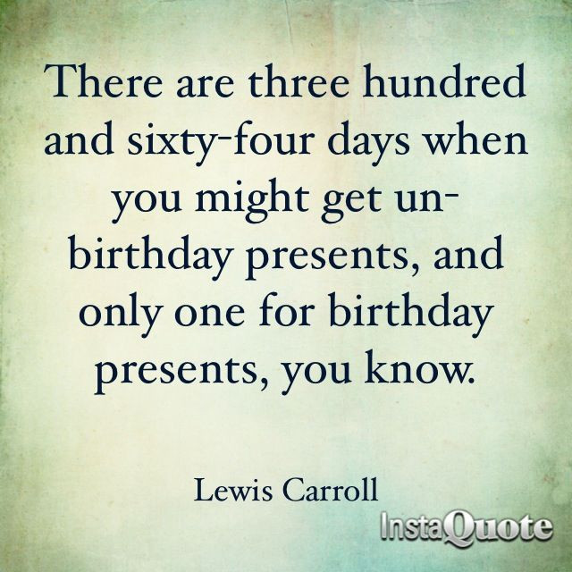 Alice In Wonderland Unbirthday Quote
 Birthday quote by Lewis Carroll He is brilliant