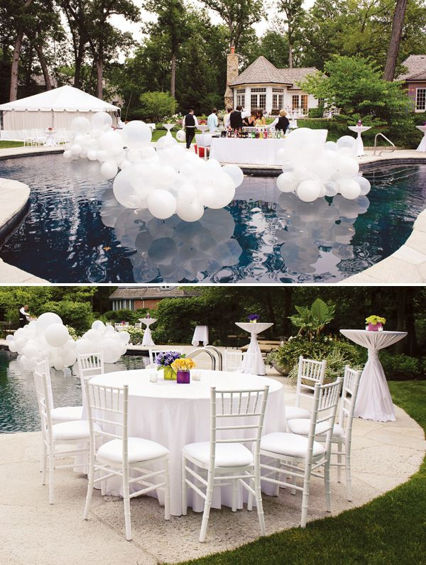 All White Pool Party Ideas
 Colorful Summer 30th Birthday Party