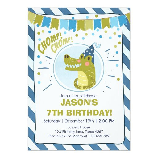Alligator Birthday Invitations
 Alligator birthday invitation Alligator party Boy