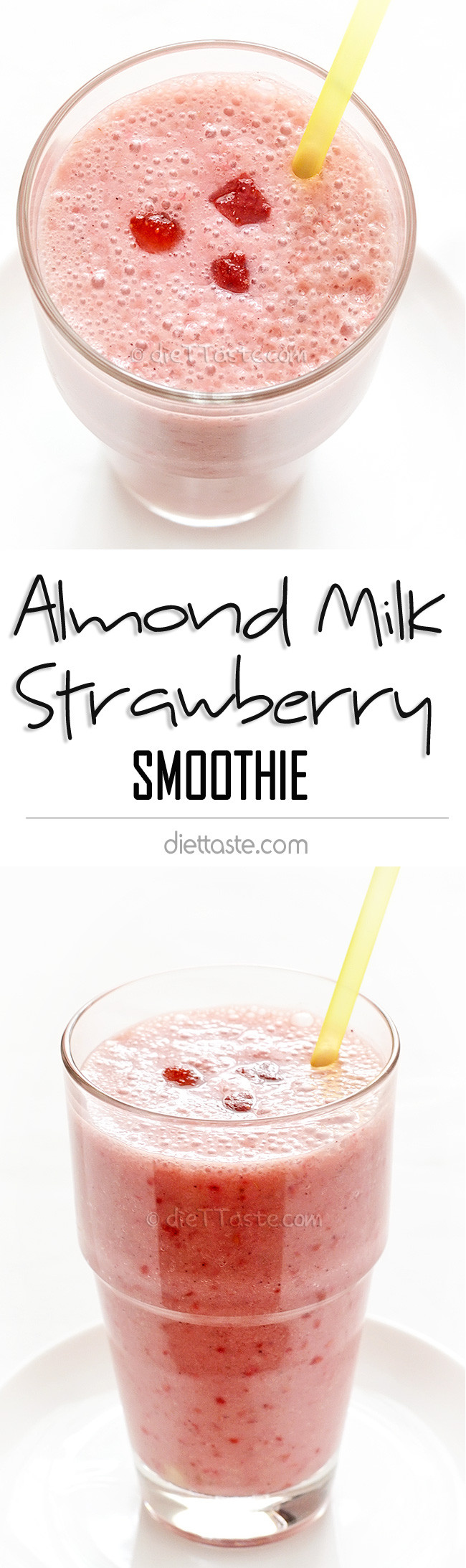 Almond Milk Fruit Smoothies
 Almond Milk Strawberry Smoothie