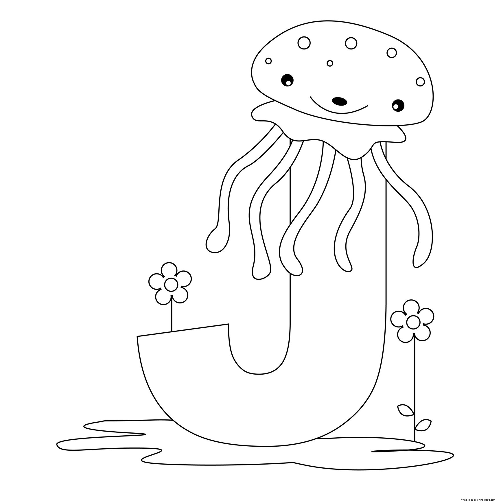 Alphabet Coloring Pages For Toddlers
 Printable alphabet letter j worksheets for JellyfishFree