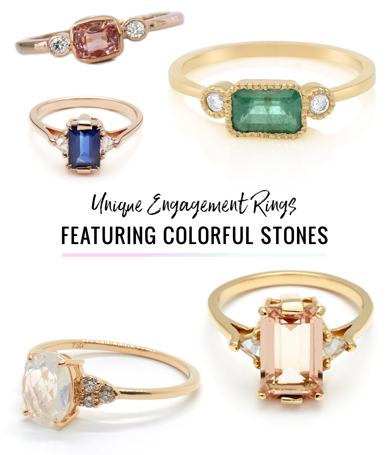 Alternative Wedding Rings
 Ditch the Diamond — Alternative Engagement Rings Featuring