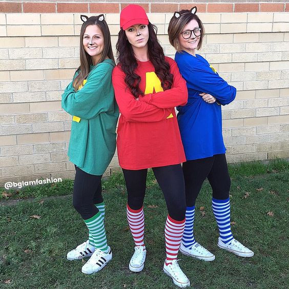 Alvin And The Chipmunks DIY Costume
 60 Awesome Girlfriend Group Costume Ideas 2017