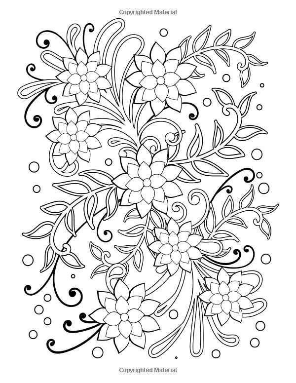 Amazon Adult Coloring Book
 Amazon Simple Flower and Vine Designs Easy Designs