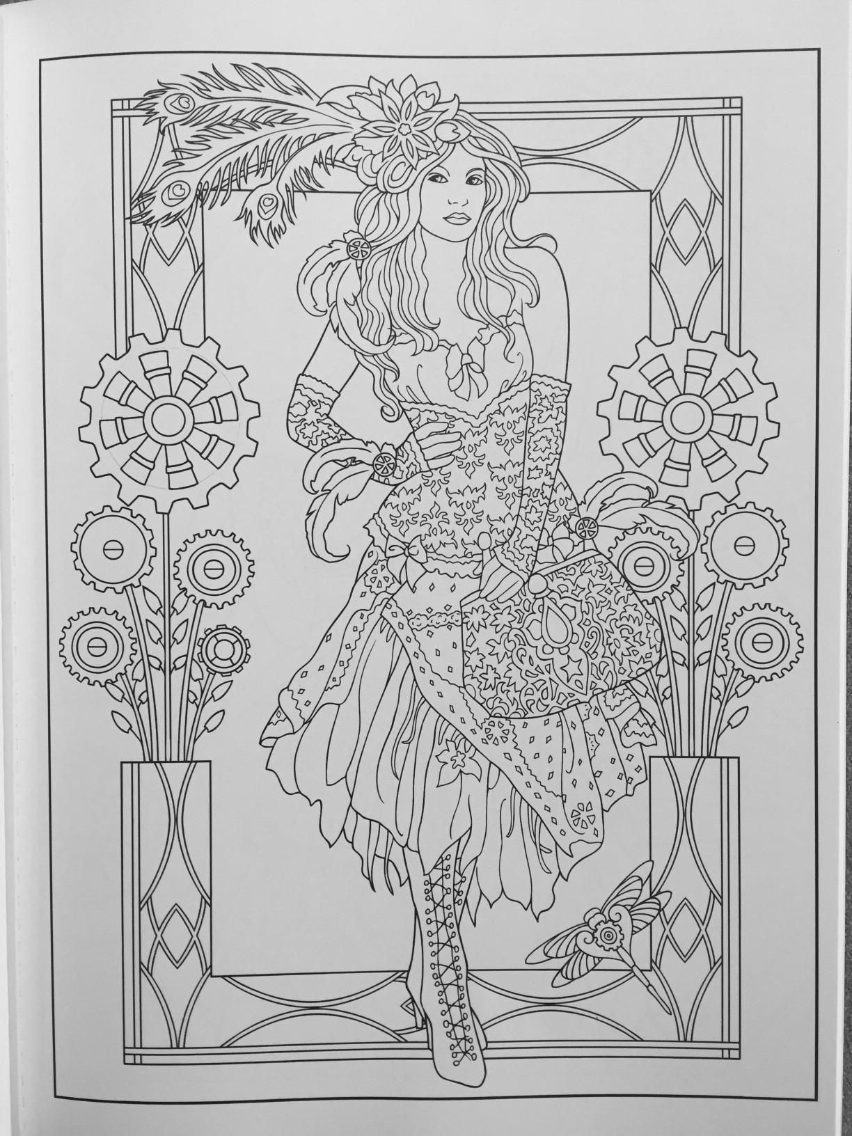 Amazon Adult Coloring Book
 Creative Haven Steampunk Fashions Coloring Book Adult
