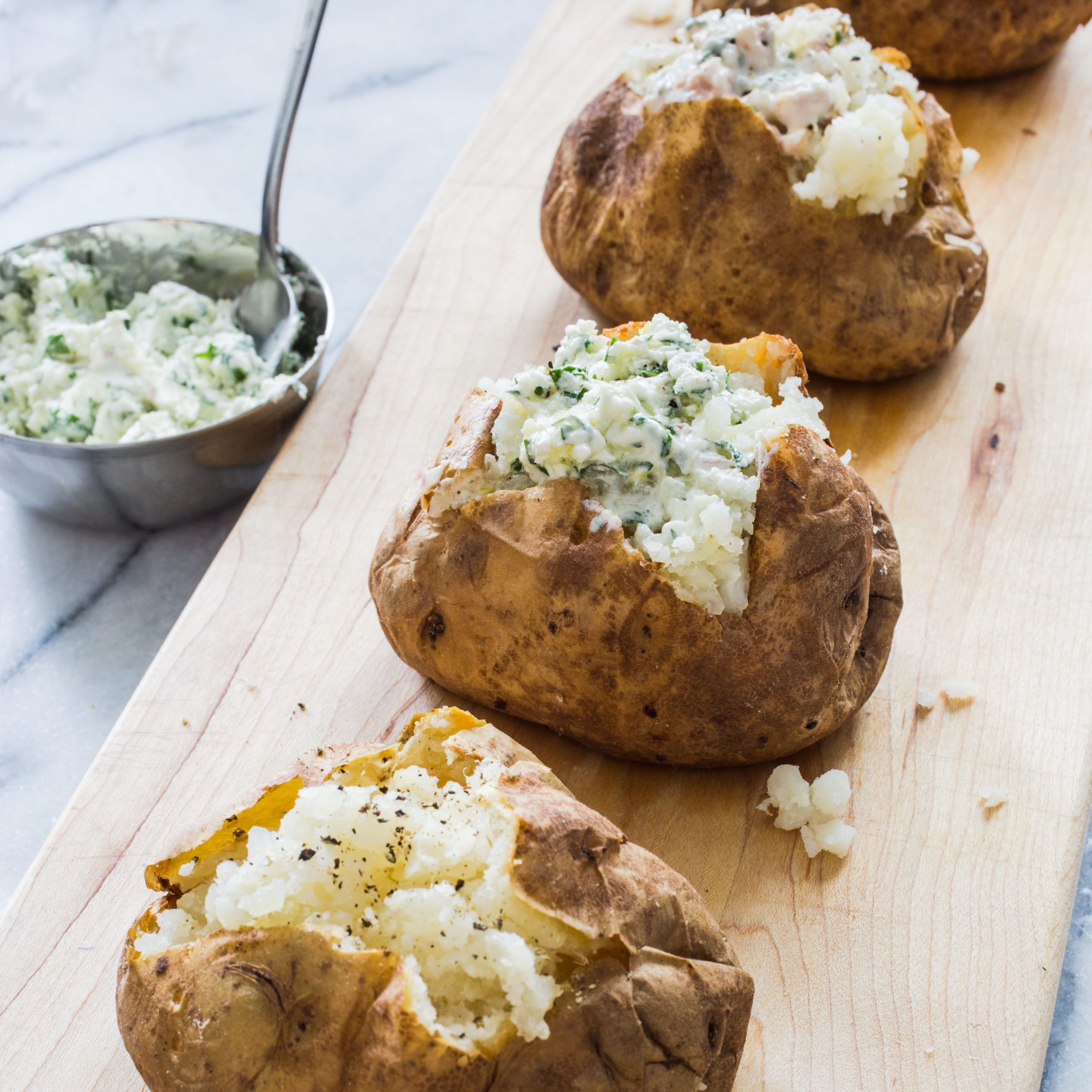 America'S Test Kitchen Baked Potato
 Herbed Goat Cheese Topping