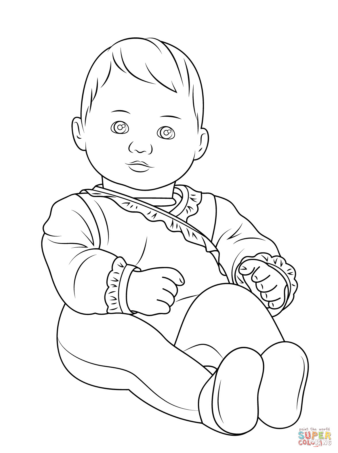 American Girls Coloring Pages
 American Girl Bitty Baby coloring page
