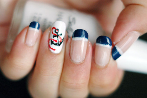 Anchor Nail Designs
 Tara Lee In Candyland Sailor Nautical nail designs