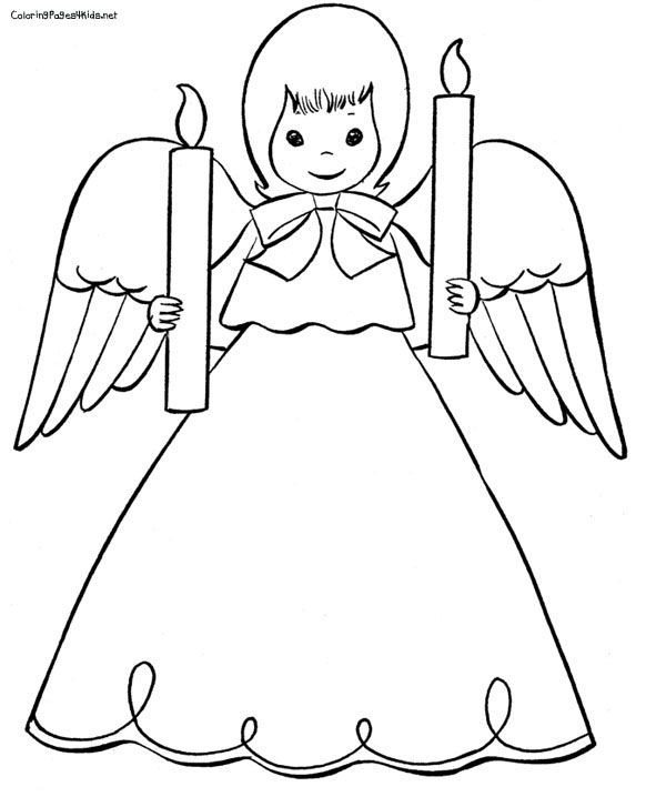 Angel Coloring Pages For Kids
 pictures of angels to color