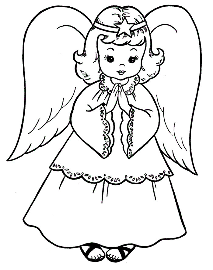 Angel Coloring Pages For Kids
 Free Printable Angel Coloring Pages For Kids