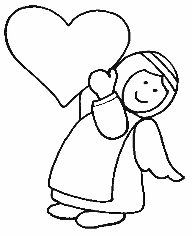 Angel Coloring Pages For Kids
 Free Printable Cute Angel Coloring Pages For Kids