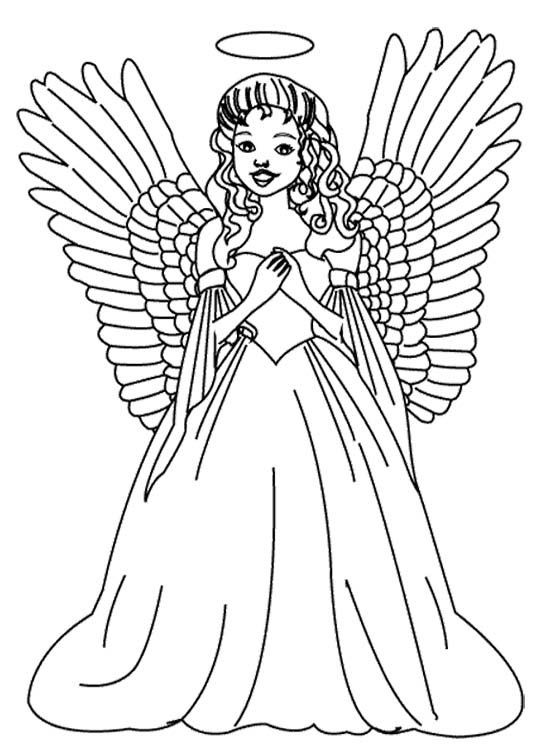 Angel Coloring Pages For Kids
 The Girl Christmas Angel Coloring Page