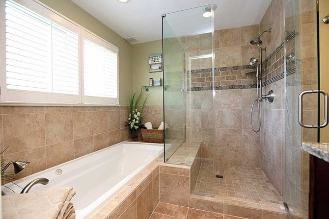 Angie List Bathroom Remodeling
 Bathroom Remodel with Tile Bathtub and Shower Surround