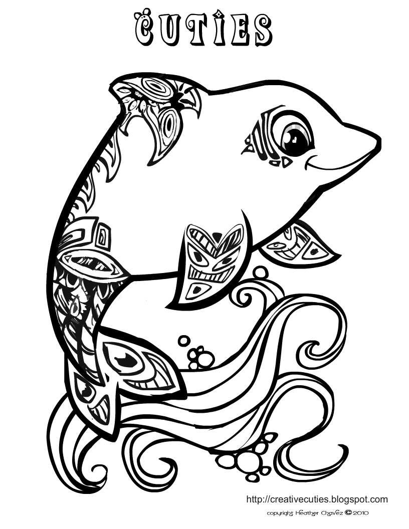 Animal Coloring Pages For Girls
 Heather Chavez Creative Cuties Animal Design