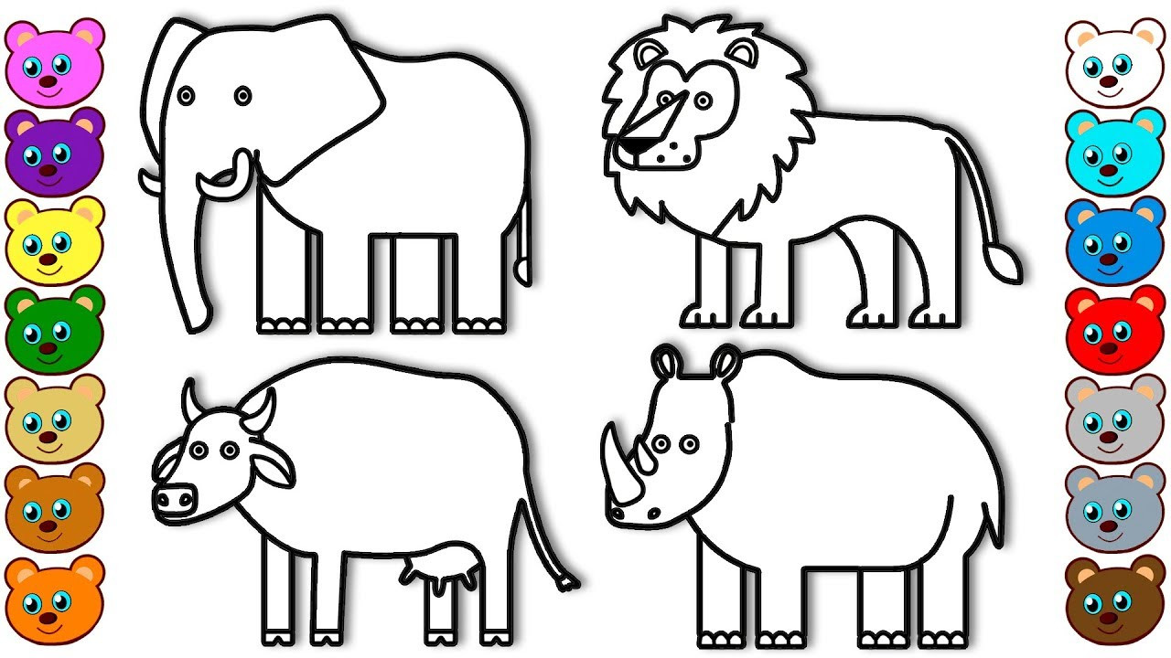 Animal Coloring Pages For Toddlers
 Coloring for Kids with Animals of India Colouring Book
