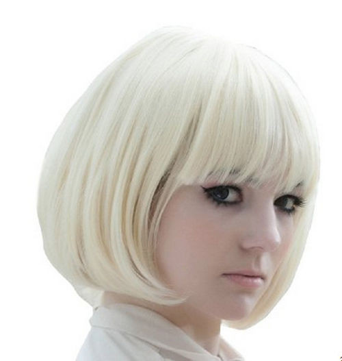 Anime Bob Hairstyle
 Fashion Womens BOB Hairstyle Blonde Short Wigs New Anime Cosplay Party Wig