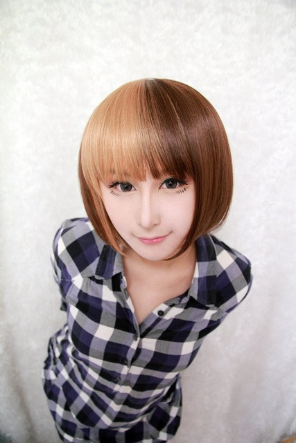 Anime Bob Hairstyle
 MCOSER Cosplay Anime 30cm Half Mixed Synthetic Bob Haircut Zipper Lolita Wig on Aliexpress