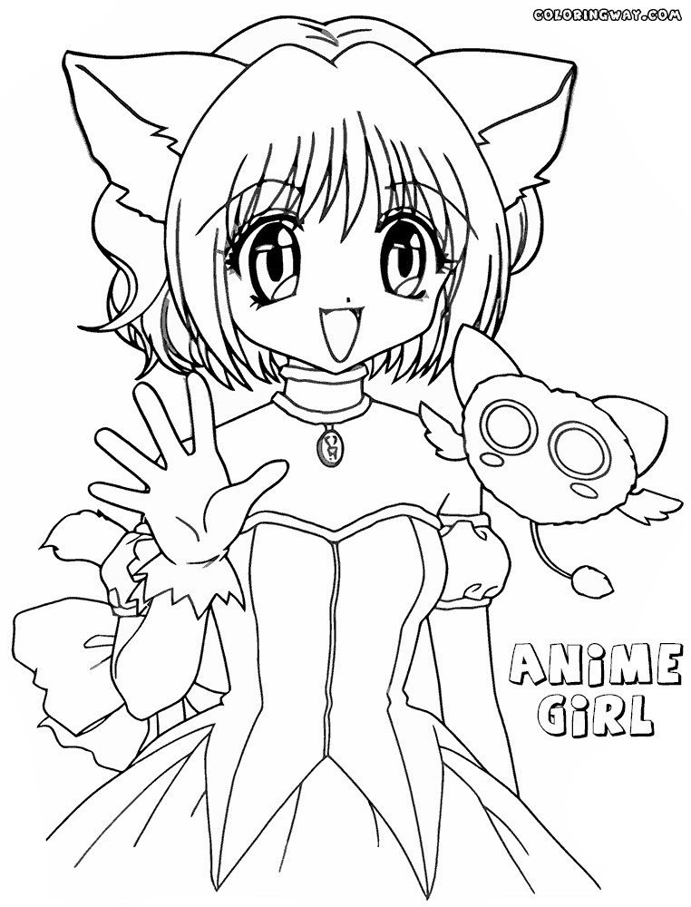 Anime Coloring Pages For Girls
 Anime girl coloring pages