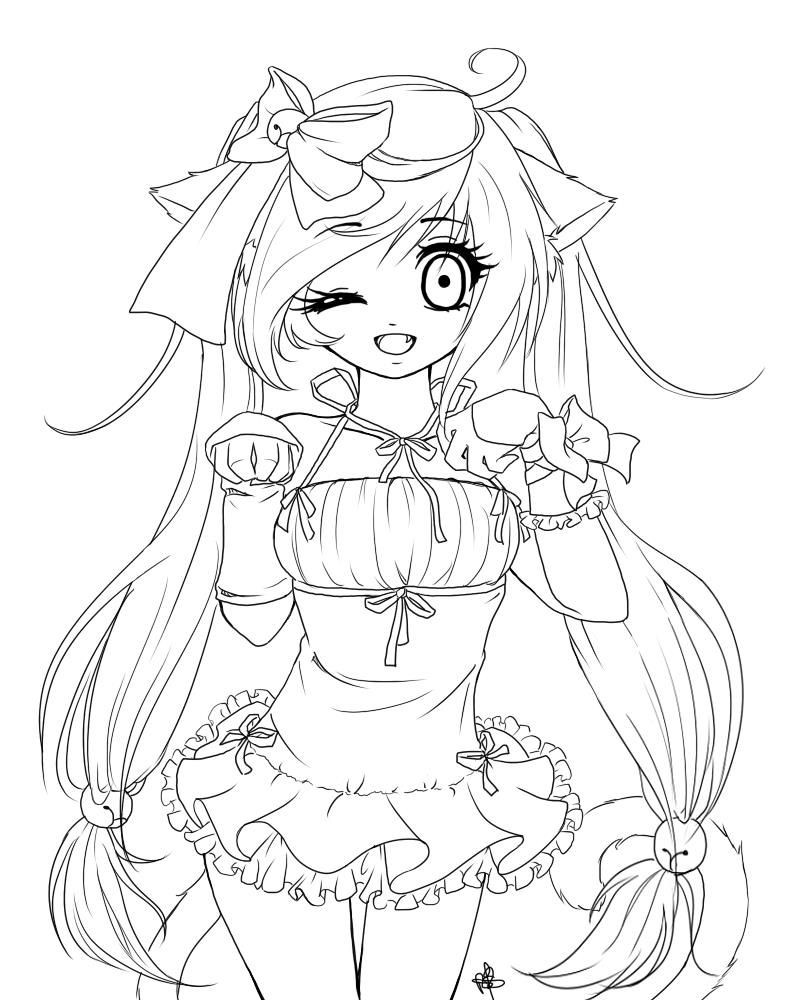 Anime Coloring Pages For Girls
 Pin on Colorings