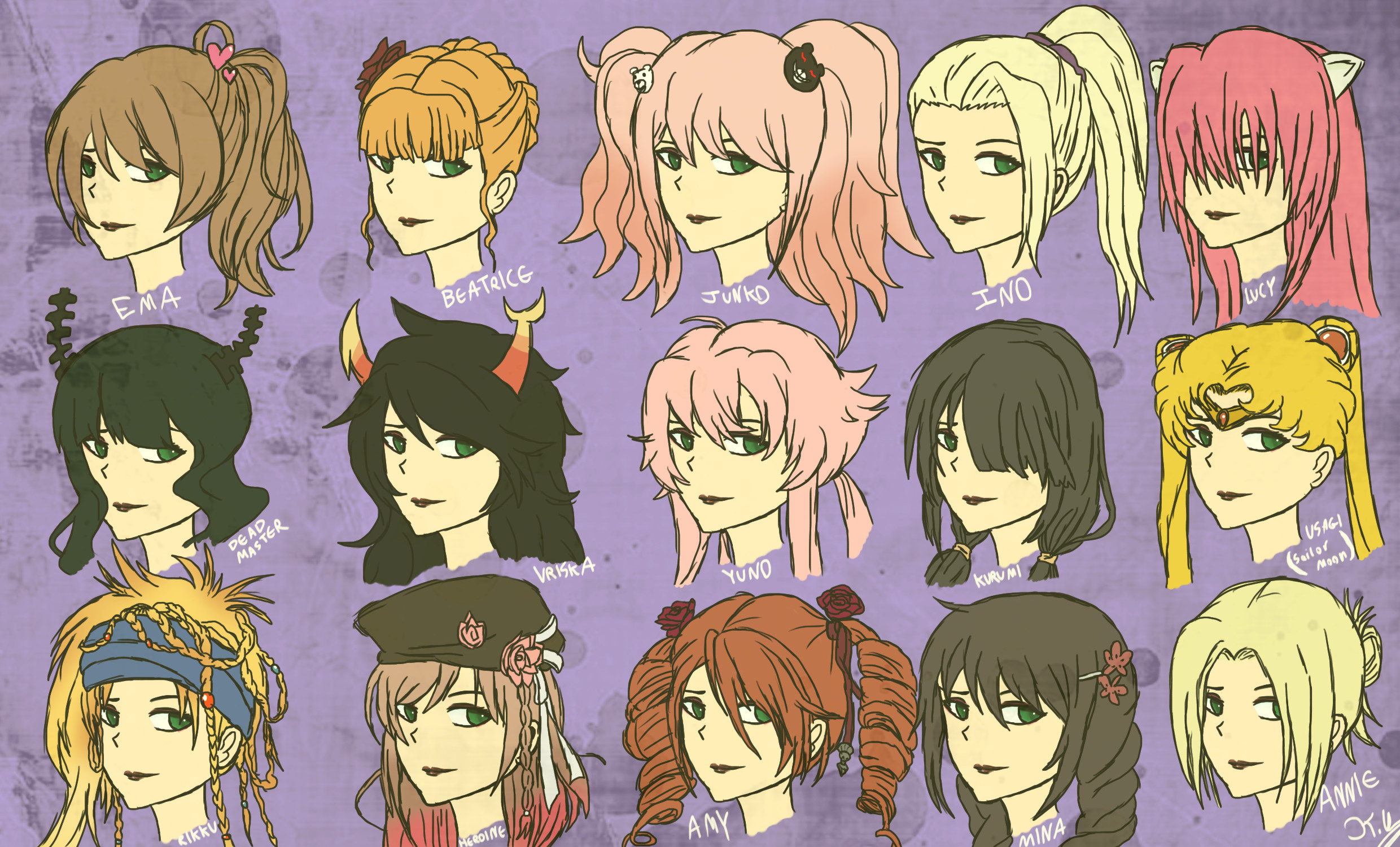 Anime Female Hairstyles
 Female Anime Hairstyles by Kaniac101 on DeviantArt