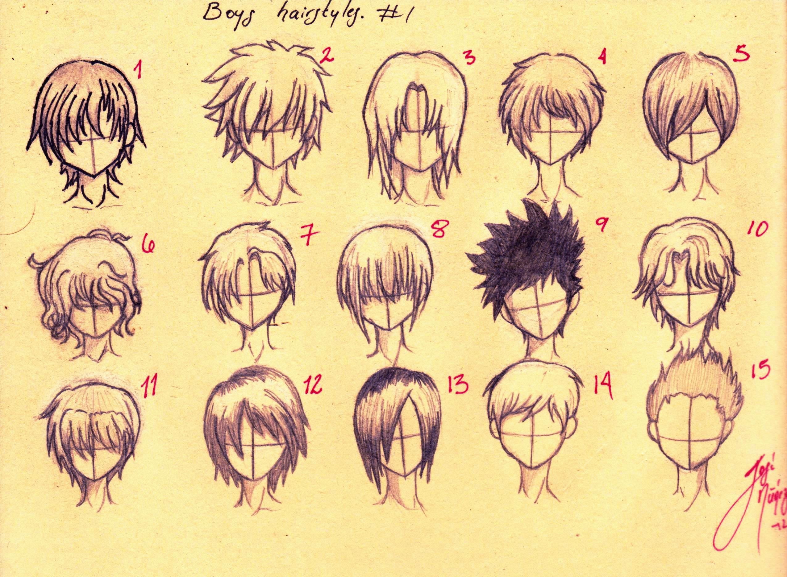 Anime Guy Haircuts
 Anime Guy Hairstyles Drawing at GetDrawings