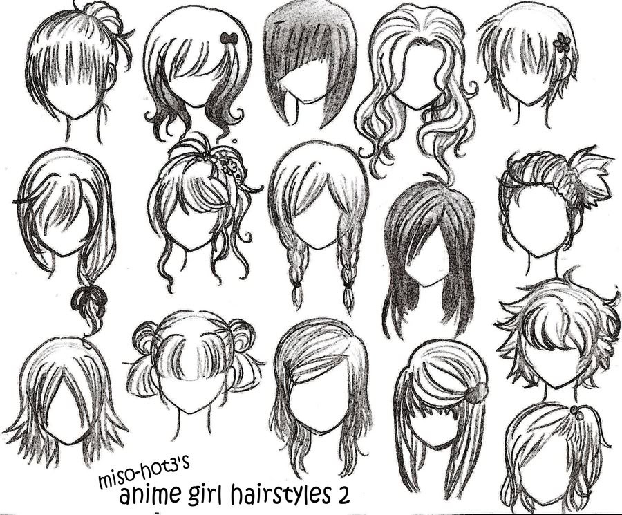 Anime Hairstyles For Girls
 Drawings anime hairstyles