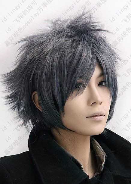 Anime Hairstyles Male Real Life
 black and grey hair Google Search