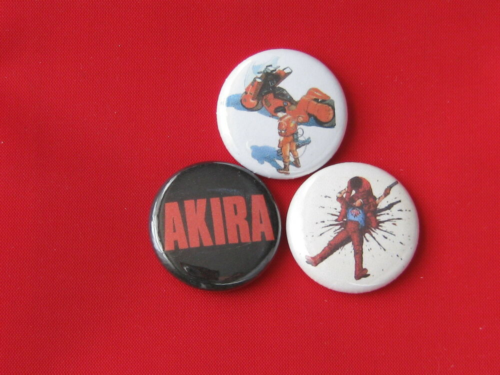 Anime Pins
 set of 3 Akira pins buttons badges movie anime tetsuo