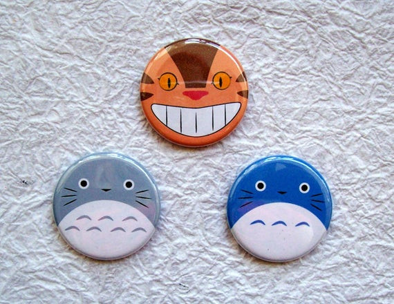 Anime Pins
 Totoro and Cat Bus 1 25 Anime Pin back buttons or by sacari