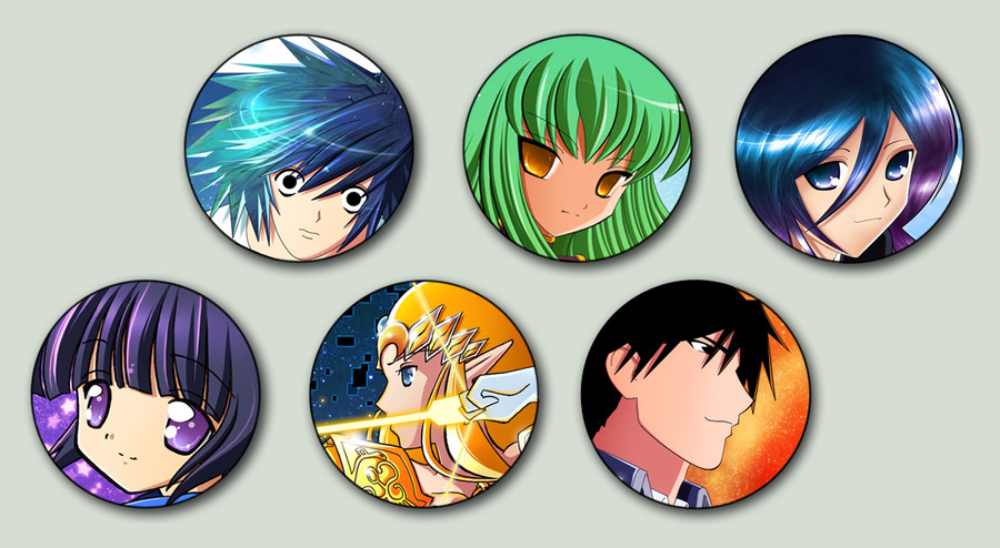 Anime Pins
 Anime Buttons Set 1 by Psyconorikan on DeviantArt