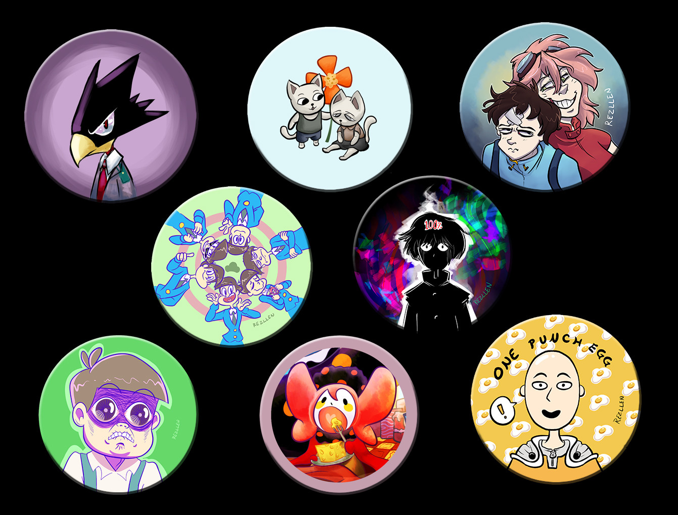 Anime Pins
 Anime Buttons pick one · Rezllen s Shop · line Store