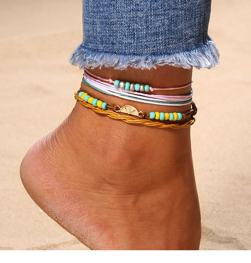 Anklet Boho
 2018 Bohemian Anklet for women Adjustable Summer Rope