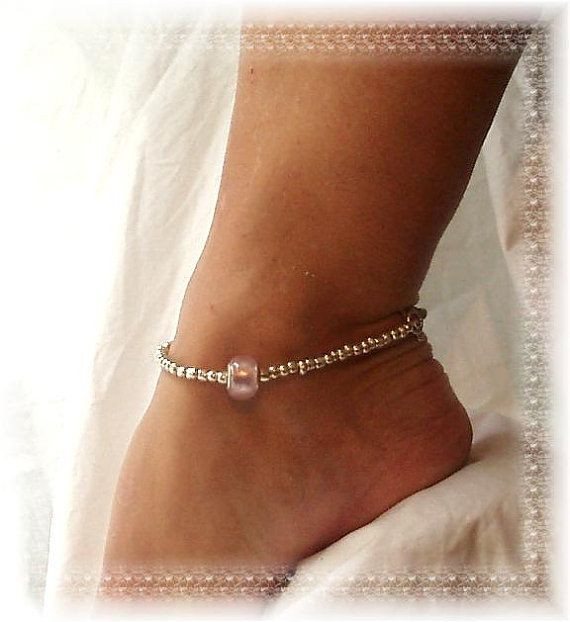 Anklet Bracelet
 Pandora Pink Anklet Silver Foiled Ankle Bracelet