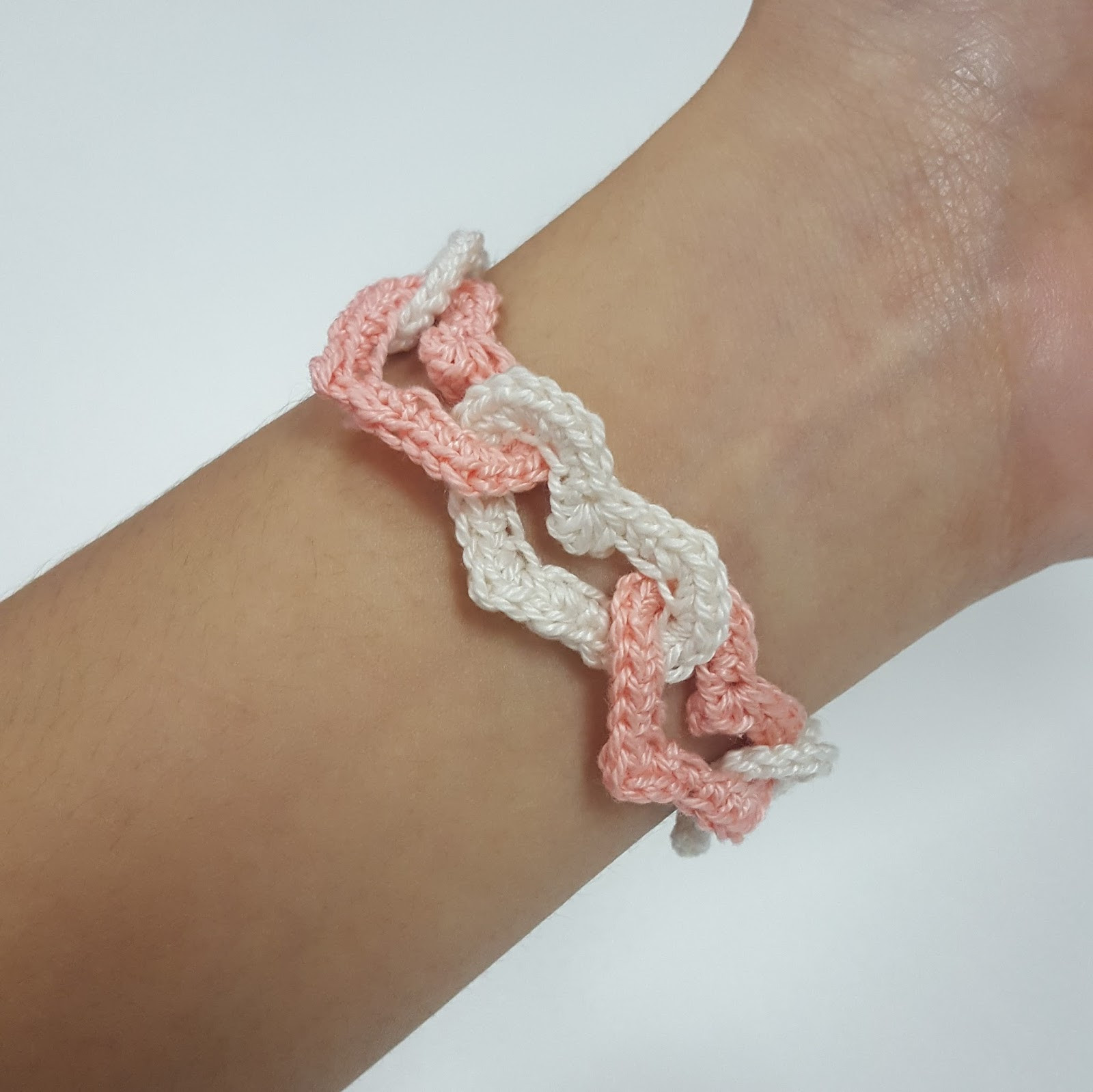 Anklet Crochet
 Crochet AF Linked Hearts Bracelet