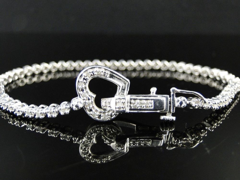 Anklet Diamond
 2 50cttw D VSS1 Diamond 14K White Gold Over Heart 7 25