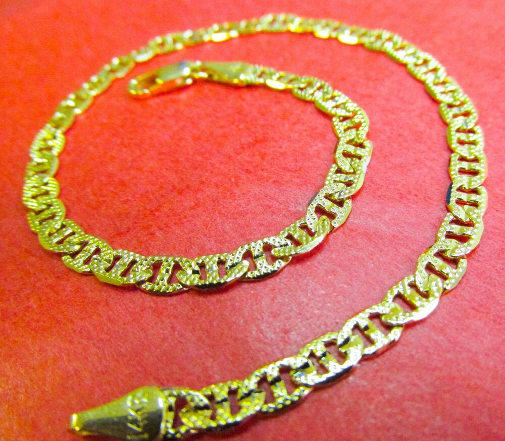 Anklet Diamond
 NEW 14k Karat Gold Filled Mariner Diamond Cut 9" Anklet