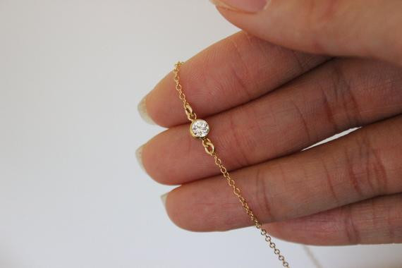 Anklet Diamond
 gold cz diamond Ankle bracelet dainty gold anklet tiny