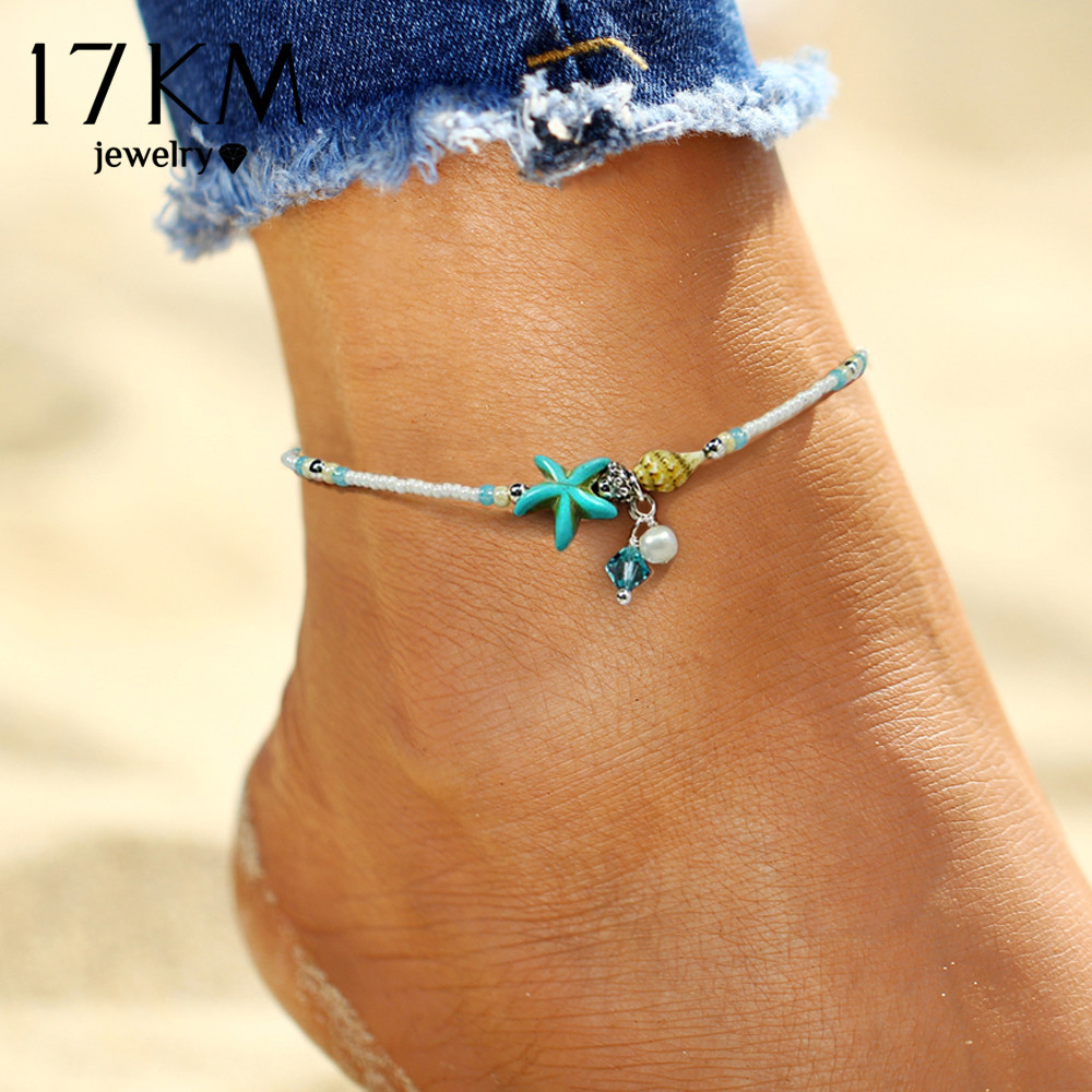 Anklet Fashion
 17KM Shell Anklet Beads Starfish Anklets For Women 2017
