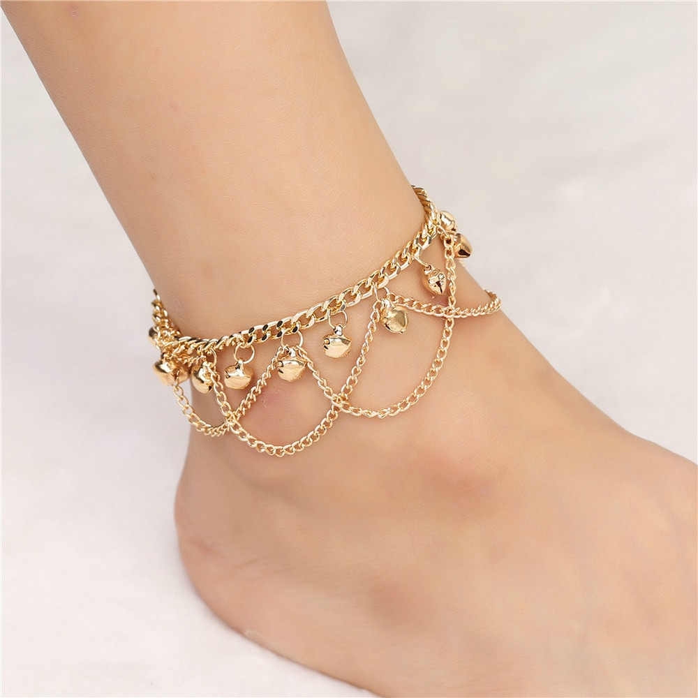 Anklet Fashion
 Fashion Women Girl Gold Beach Bead Chain Anklet Ankle