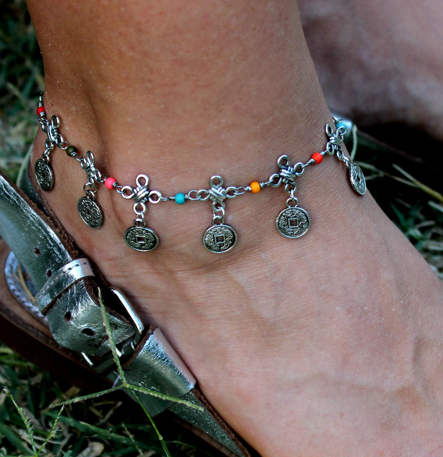 Anklet Hippie
 Gypsy Anklet Bohemian Anklet Ankle Bracelet Hippie Anklet